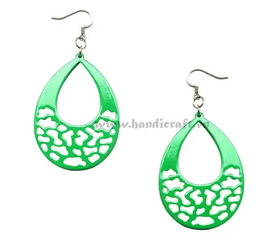 Horn & Lacquer Earrings HD30311, handmade buffalo horn jewelry