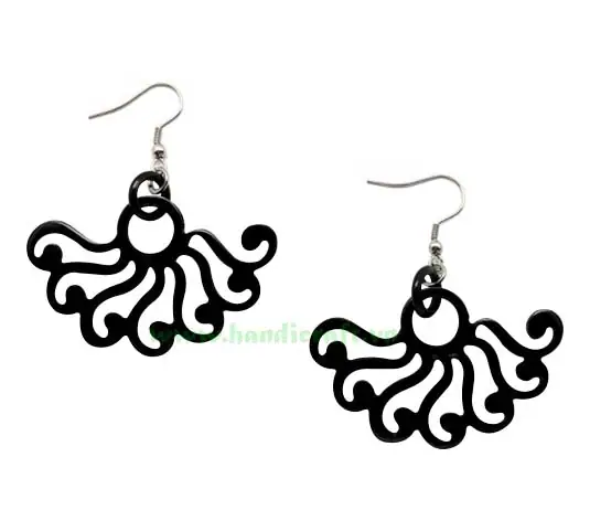 Horn Earrings HD30318, handmade buffalo horn jewelry