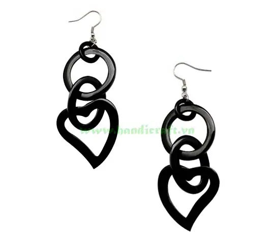 Horn Earrings HD30319, handmade buffalo horn jewelry