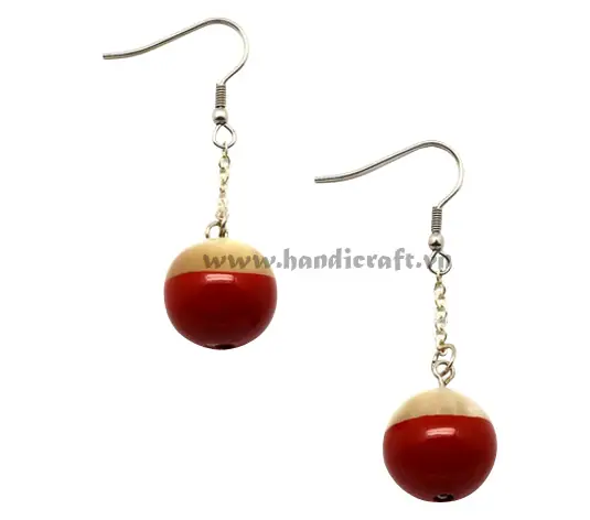 Horn & Lacquer Earrings HD30324, handmade buffalo horn jewelry