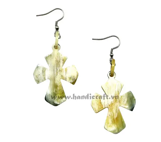 Horn Earrings HD30332, handmade buffalo horn jewelry