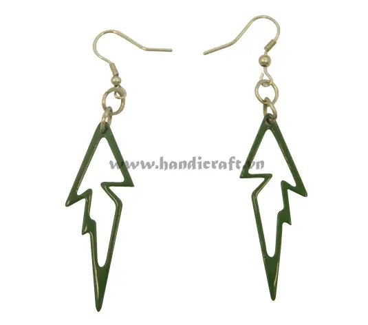 Horn & Lacquer Earrings HD30337, handmade buffalo horn jewelry