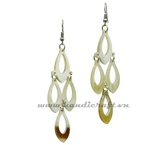 Horn Earrings HD30347, handmade buffalo horn jewelry