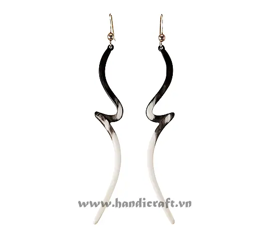 Horn Earrings HD30350, handmade buffalo horn jewelry