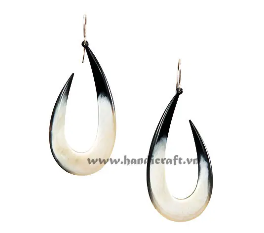 Horn Earrings HD30352, handmade buffalo horn jewelry