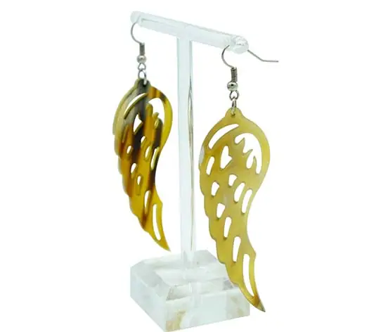 Horn Earrings HD30354, handmade buffalo horn jewelry