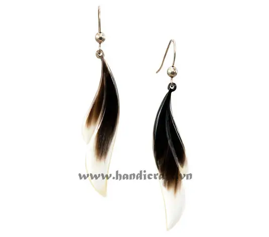 Horn Earrings HD30355, handmade buffalo horn jewelry