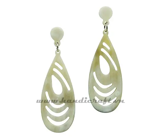 Horn Earrings HD30356, handmade buffalo horn jewelry