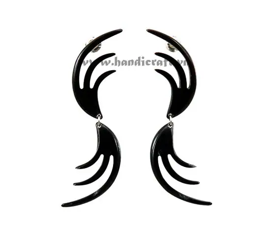 Horn Earrings HD30358, handmade buffalo horn jewelry