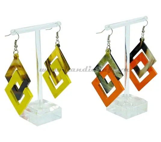Horn Earrings HD30361, handmade buffalo horn jewelry