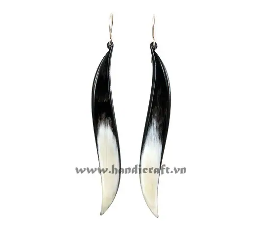 Horn Earrings HD30365, handmade buffalo horn jewelry