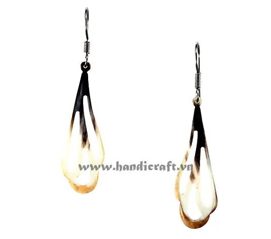 Horn Earrings HD30369, handmade buffalo horn jewelry