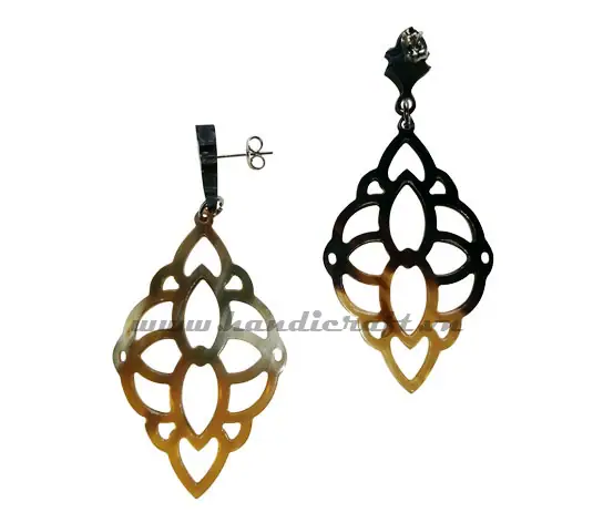 Horn Earrings HD30370, handmade buffalo horn jewelry