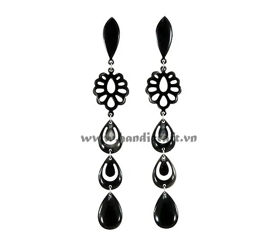 Horn Earrings HD30372, handmade buffalo horn jewelry