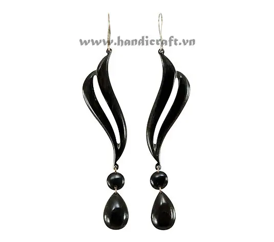 Horn Earrings HD30373, handmade buffalo horn jewelry