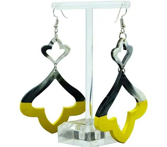 Horn Earrings HD30374, handmade buffalo horn jewelry