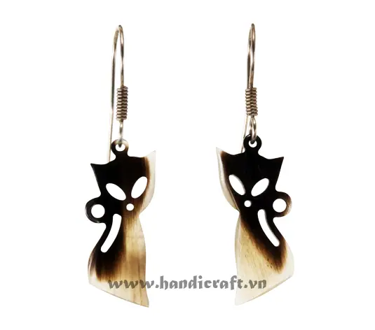 Horn Earrings HD30379, handmade buffalo horn jewelry