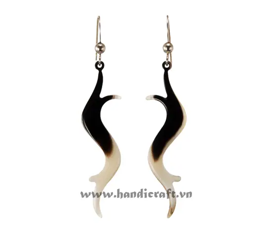 Horn Earrings HD30380, handmade buffalo horn jewelry