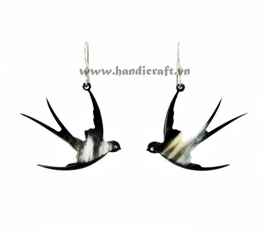 Horn Earrings HD30381, handmade buffalo horn jewelry
