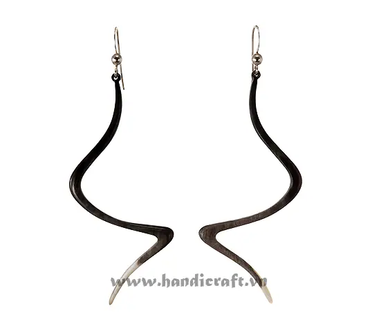 Horn Earrings HD30382, handmade buffalo horn jewelry