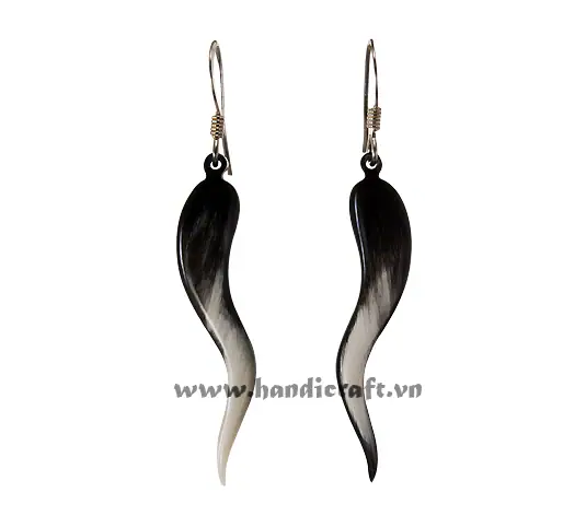 Horn Earrings HD30384, handmade buffalo horn jewelry