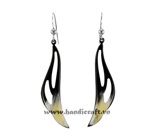 Horn Earrings HD30386, handmade buffalo horn jewelry