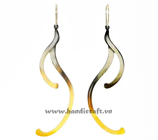 Horn Earrings HD30388, handmade buffalo horn jewelry