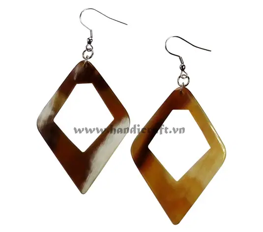 Horn Earrings HD30405, handmade buffalo horn jewelry