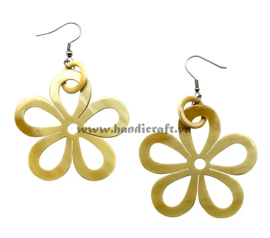 Horn Earrings HD30406, handmade buffalo horn jewelry