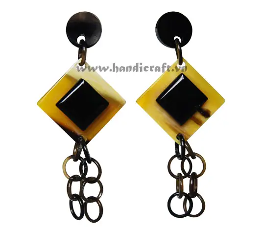 Horn Earrings HD30413, handmade buffalo horn jewelry