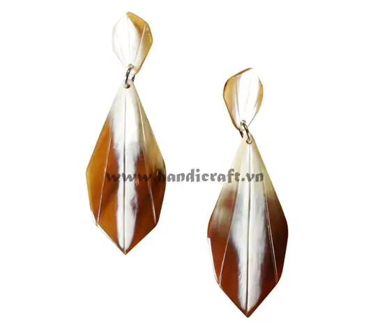 Horn Earrings HD30418, handmade buffalo horn jewelry