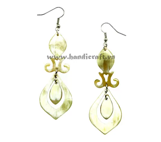 Horn Earrings HD30419, handmade buffalo horn jewelry