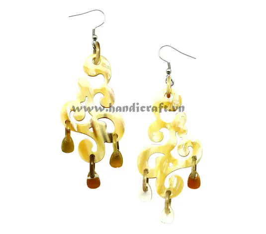 Horn Earrings HD30420, handmade buffalo horn jewelry