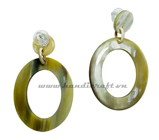 Horn Earrings HD30451, handmade buffalo horn jewelry