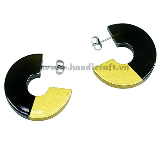 Horn & Lacquer Earrings HD30454, handmade buffalo horn jewelry