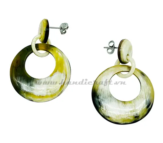 Horn Earrings HD30455, handmade buffalo horn jewelry