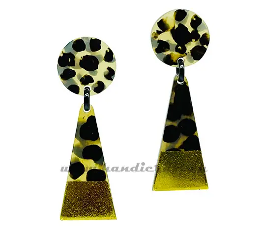 Horn & Lacquer Earrings HD30456, handmade buffalo horn jewelry