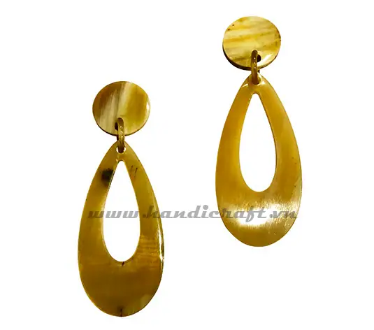 Horn Earrings HD30458, handmade buffalo horn jewelry