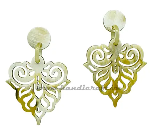 Horn Earrings HD30466, handmade buffalo horn jewelry