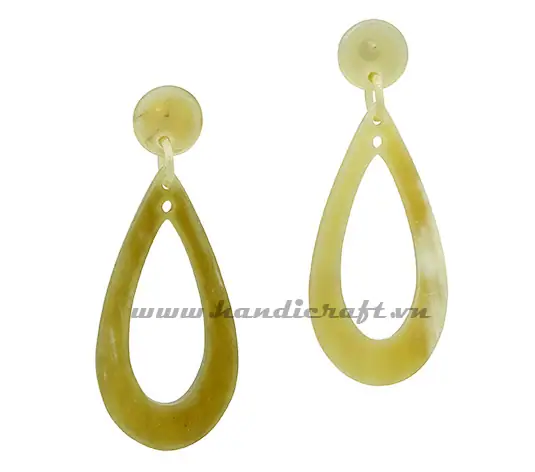Horn Earrings HD30471, handmade buffalo horn jewelry