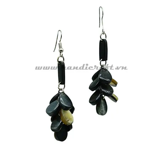 Horn Earrings HD30475, handmade buffalo horn jewelry