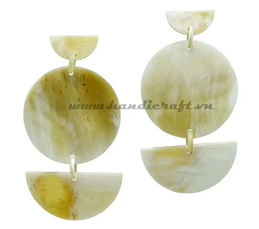 Horn Earrings HD30476, handmade buffalo horn jewelry
