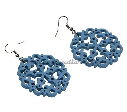 Horn & Lacquer Earrings HD30481, handmade buffalo horn jewelry