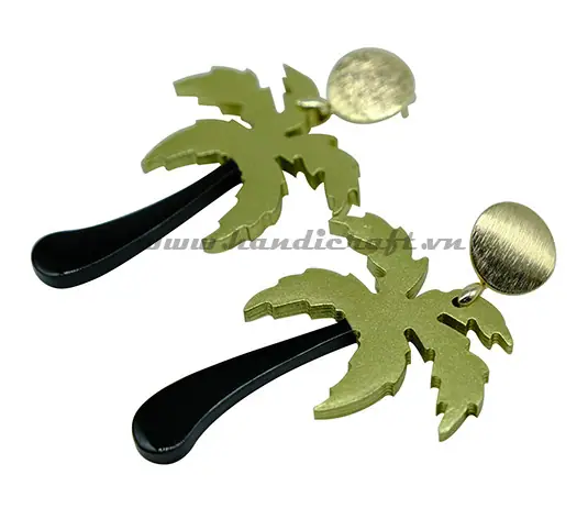 Horn & Lacquer Earrings HD30487, handmade buffalo horn jewelry