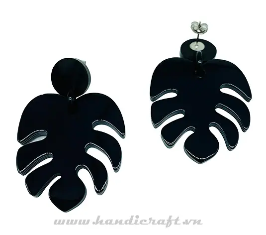 Horn & Lacquer Earrings HD30489, handmade buffalo horn jewelry