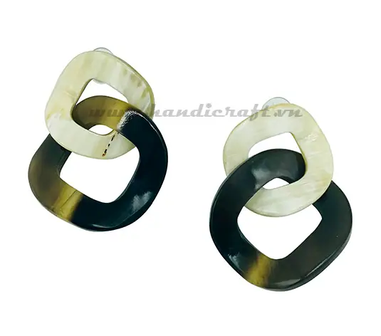 Natural Horn Earrings HD30511, handmade buffalo horn jewelry