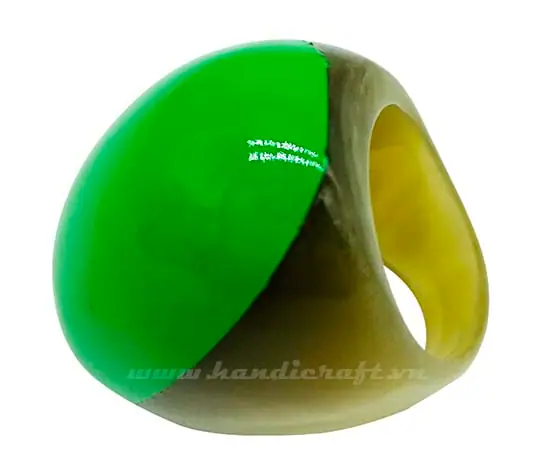 Horn & Lacquer Ring HD40128, handmade buffalo horn jewelry