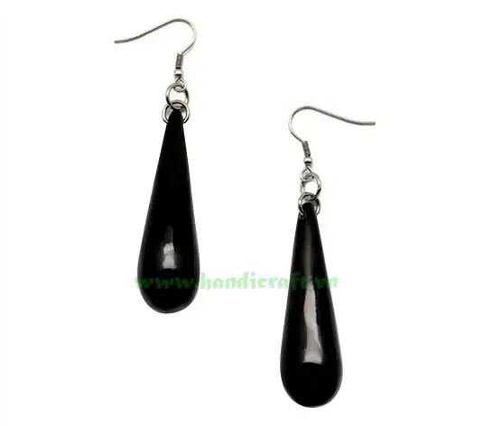 Horn Earrings HD40216, handmade natural buffalo horn jewelry from Vietnam
