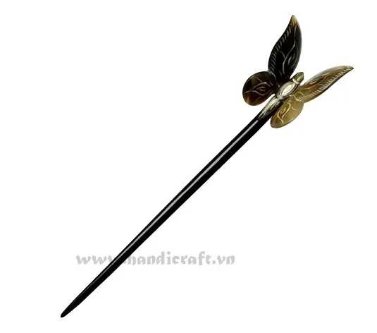 Horn Hair Pin HD50007, handmade buffalo horn jewelry