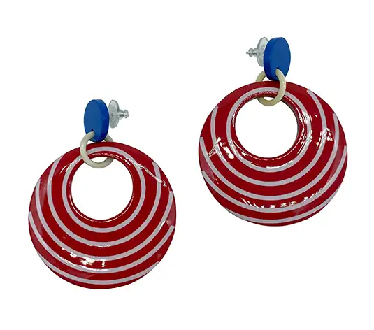 Horn and Lacquer Earrings